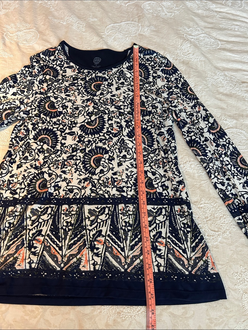 Tory Burch Madura Print Moroccan Crewneck Pullover - Kate Middleton Style Size M - Picture 8 of 9